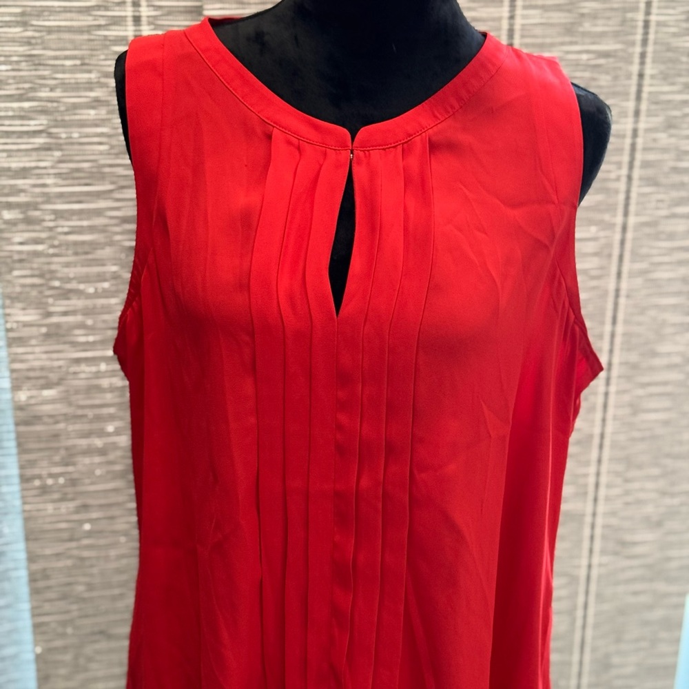 WHBM sleeveless top with hook & eye closure.